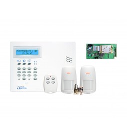 Kit Centrale Infinite Prime avec 2 détecteurs IRP PET, un module GSM et une télécommande